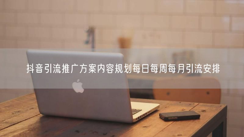 抖音引流推广方案内容规划每日每周每月引流安排