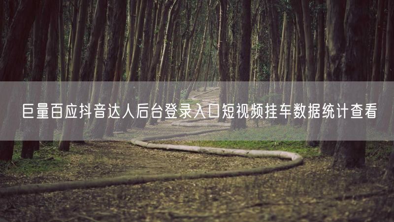 巨量百应抖音达人后台登录入口短视频挂车数据统计查看