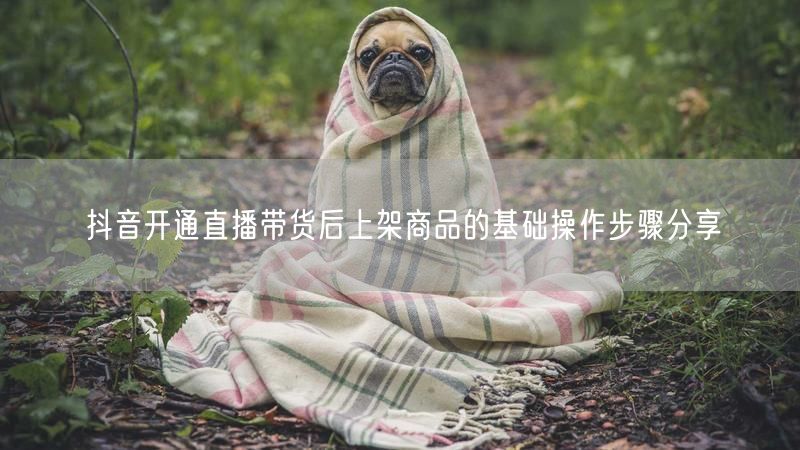 抖音开通直播带货后上架商品的基础操作步骤分享