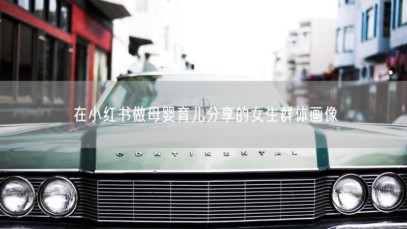 在小红书做母婴育儿分享的女生群体画像