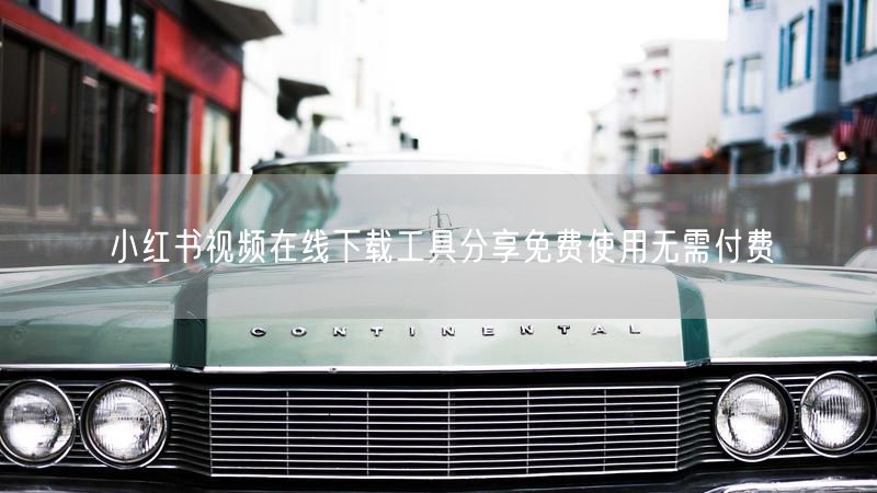 小红书视频在线下载工具分享免费使用无需付费